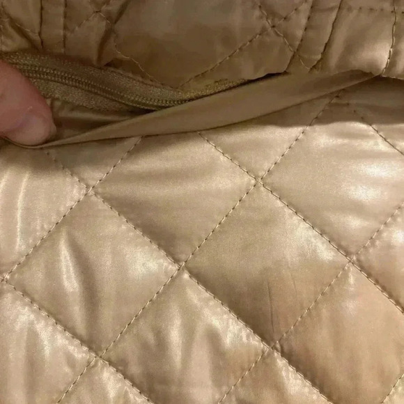 Via Spiga Women’s Puffer Coat w/ Detachable Hood Gold Sz. S - Picture 12 of 13